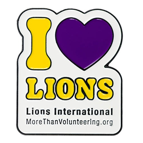 I LOVE LIONS PIN - 25/PACK