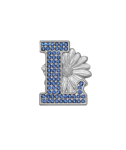 L DAISY BLING PIN SILVER