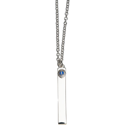 DROP PENDANT SILVERTONE NECKLACE