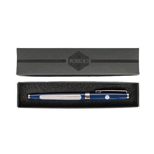 LUXE RECYCLED SS ROLLER BALL PEN NAVY