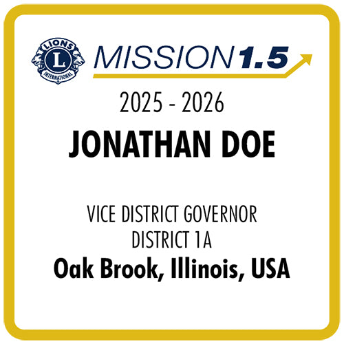 VICE DISTRICT GOVERNOR BADGE - MISSION TO GROW