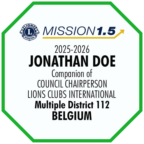 COUNCIL CHAIRPERSON COMPANION BADGE - MISSION TO GROW