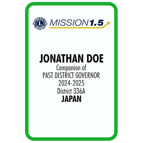 PAST DISTRICT GOVERNOR COMPANION BADGE - MISSION TO GROW