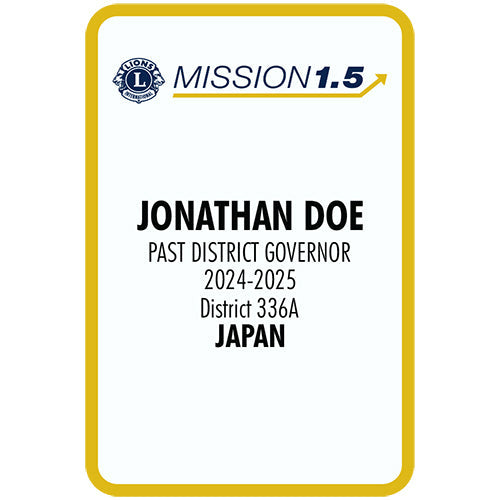 PAST DISTRICT GOVERNOR BADGE - MISSION TO GROW