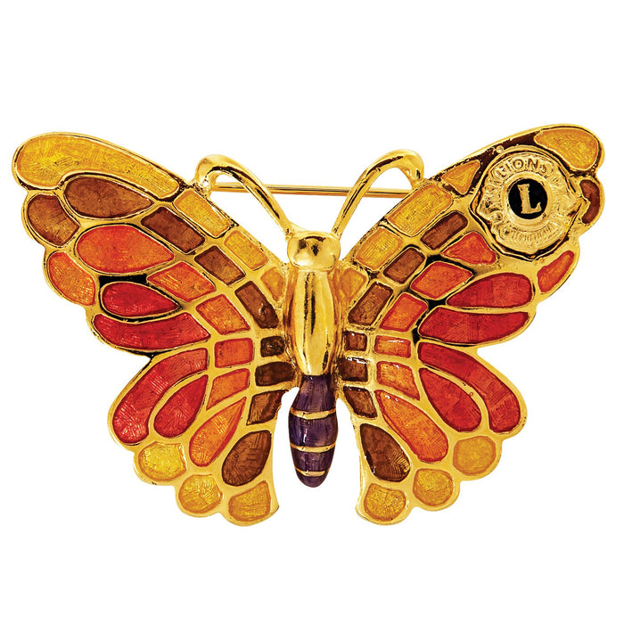 MULTI COLORED BUTTERFLY PIN +